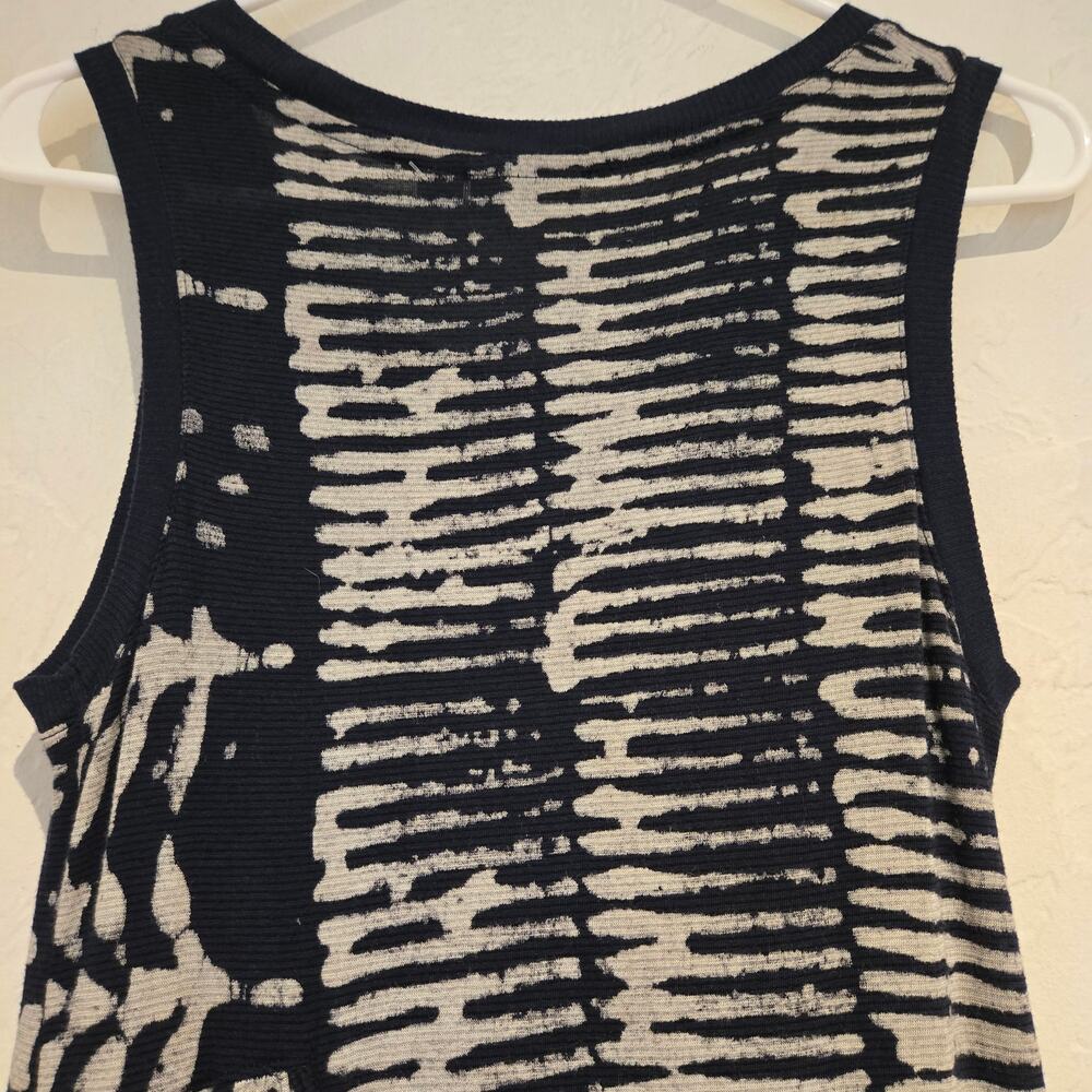 Anthropologie Holding Horses XS Blue White Batik Knit Tiered Maxi Dress Boho - Picture 7 of 10